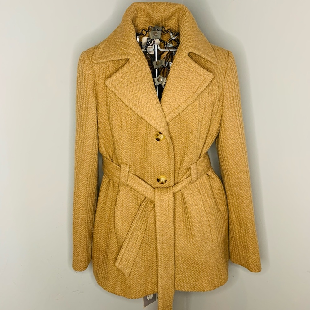 Camel Anne Klein Wool Blend Coat